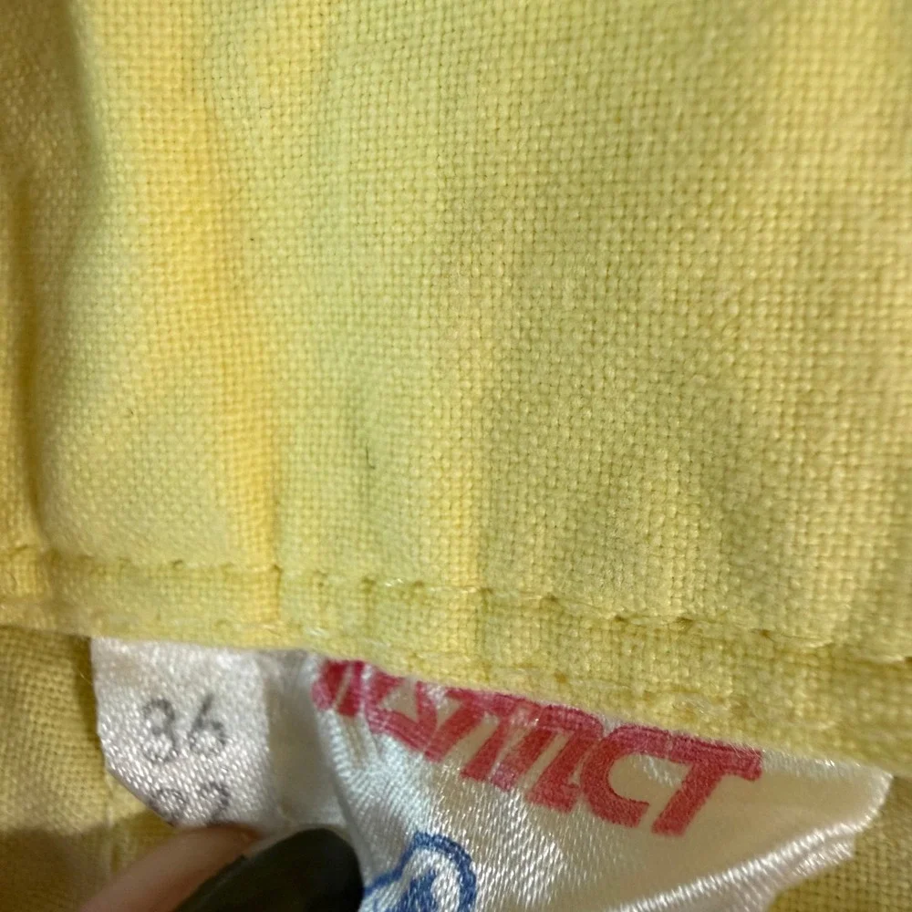 Vintage Instinct Sportswear Tribal Print Surf Shorts Mens 36 Cotton Yellow